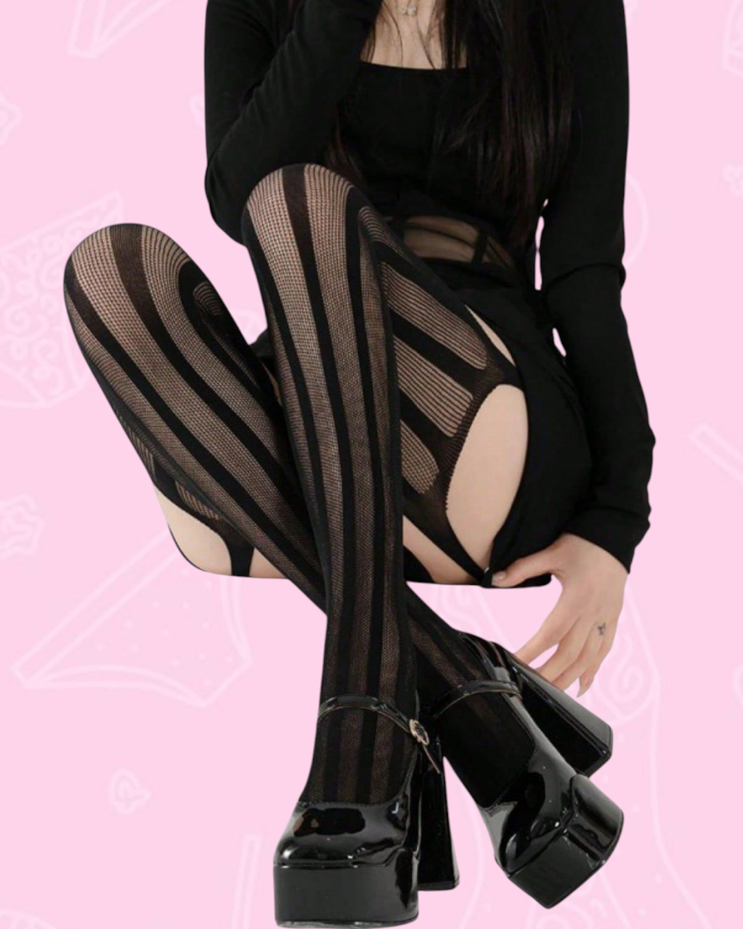 Mallas liguero rayadas